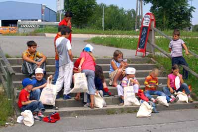 Warten auf die Eltern